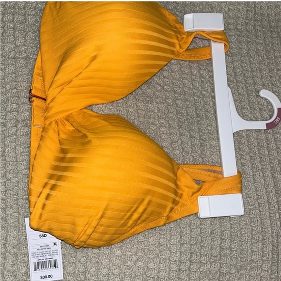 NWT, Shade & Shore Women’s Swim Top, Size 38D, Yellow Color - Picture 5 of 8